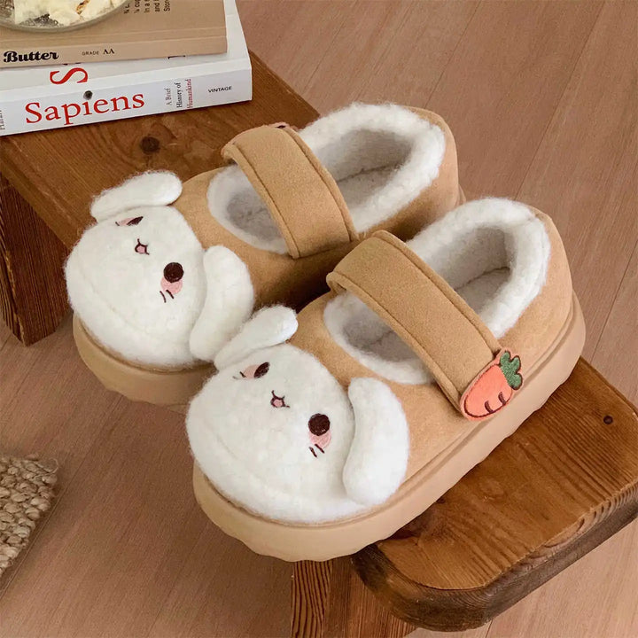 Soft Women’s Cat Slippers - Cat-Face Design, Plush Lining, Cozy Indoor Lounging
