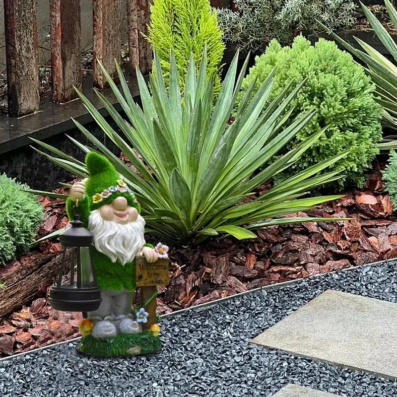 Solar Garden Gnomes With Lantern Outdoor Garden Statue Spring 2026 Trend Solar Powered Lighting