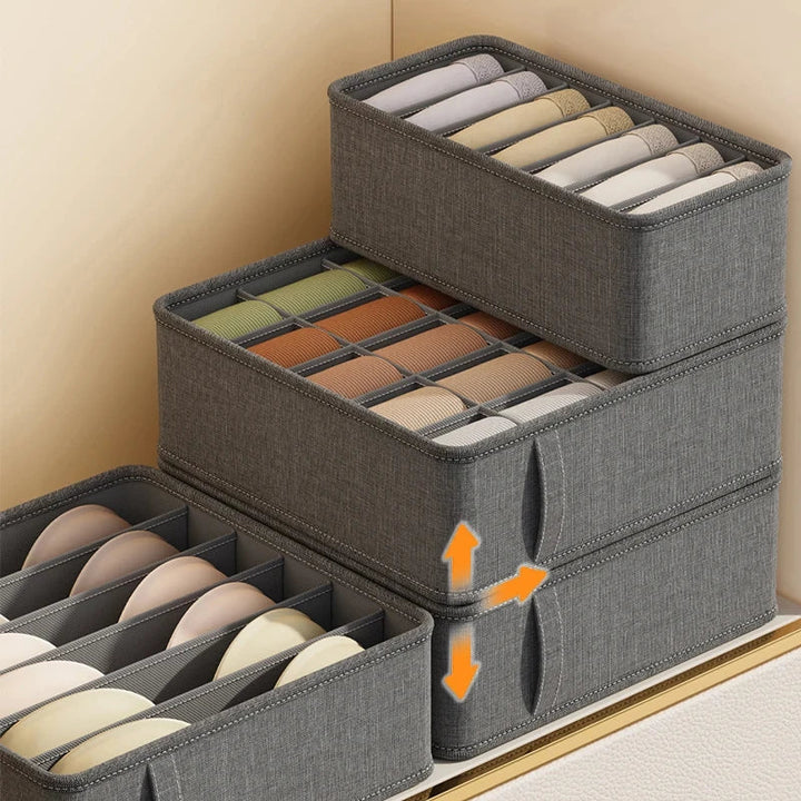 Polyester Sock Bra Organizer Box with 20 Grids - Home Organizers for Drawers &amp; Cabinets