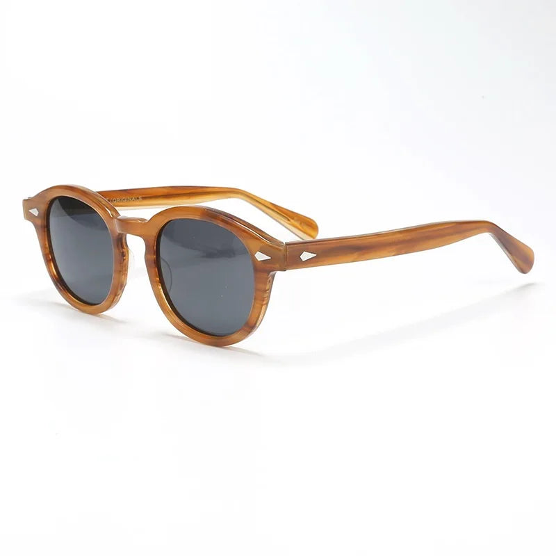 Polarized Sunglasses Vintage Round Acetate Frame Summer 2026 Driving Glare Reduction Gift Idea