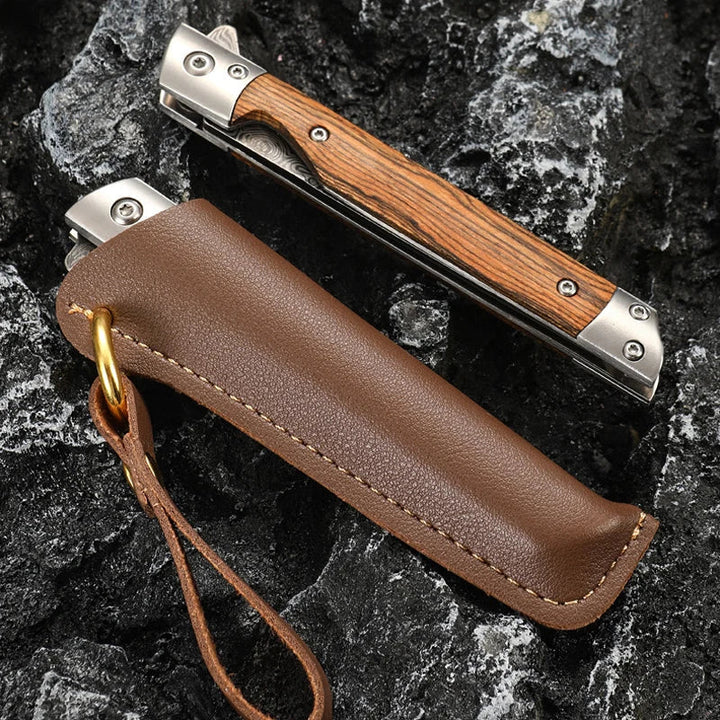 Damascus Pattern Folding Pocket Knife Stainless Steel – Outdoor Camping Multi-Purpose EDC 2026