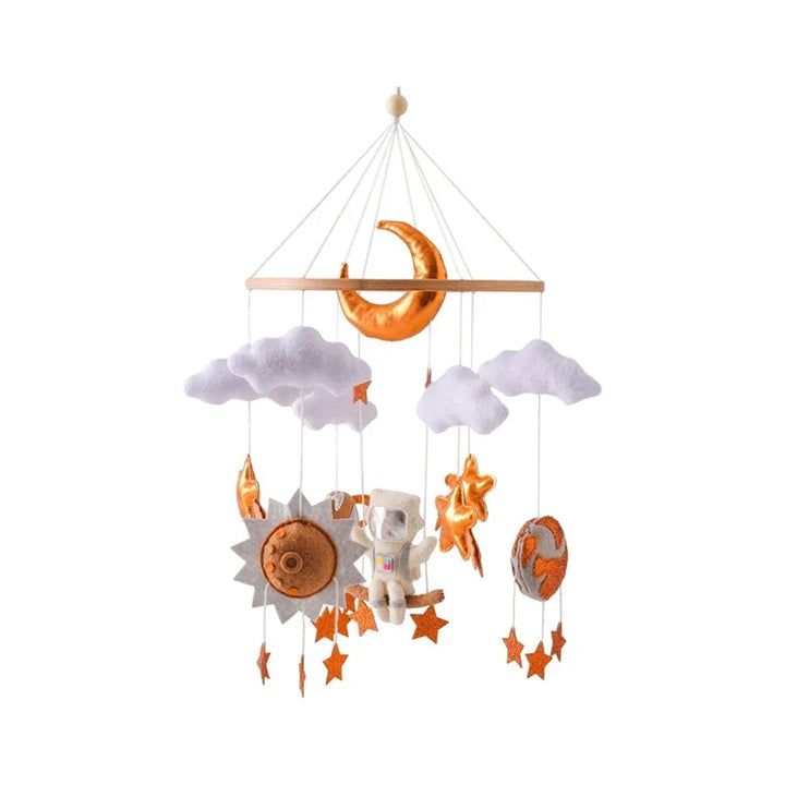 Wooden Crib Mobile Bracket Newborn Sensory Toys Soothing