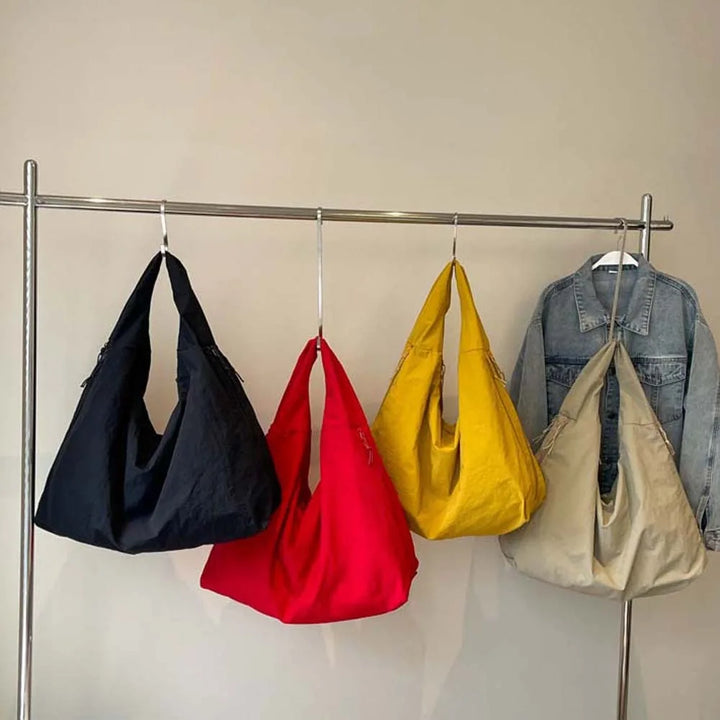 Lightweight Versatile Women Shoulder Bag - Slouchy Nylon