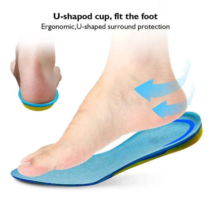 Gel Non Slip Shoe Insoles Silicone Massaging Orthotic Plantar Fascia Insole