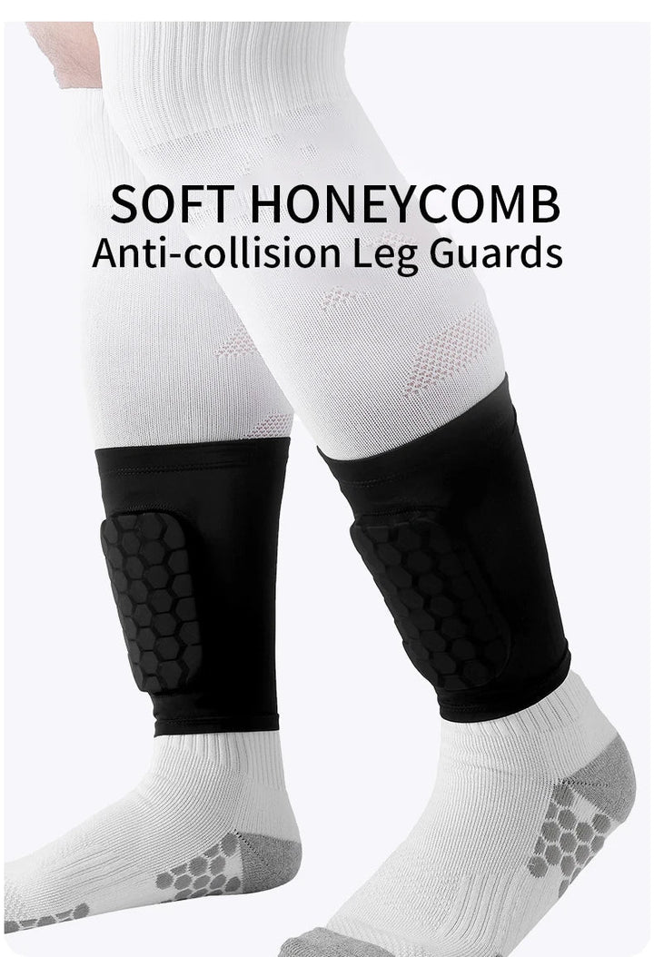 Football Shin Guard Sleeve Covers - Lightweight Elastic Protective Leg Sleeves for Men Women and Teens