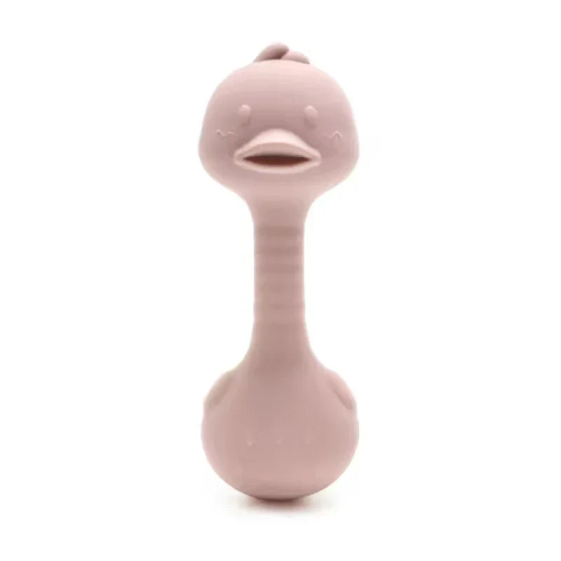 Silicone Rabbit Teether Rattle Newborn Sensory Toys