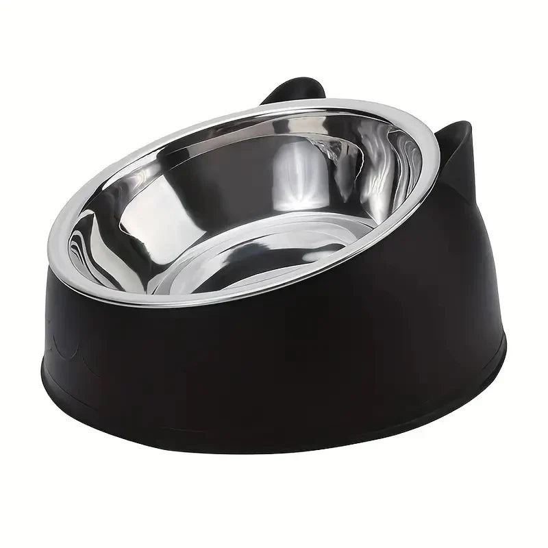 100ml Cat Dog Bowl Raised Non Slip Tilt Feeder for Pets