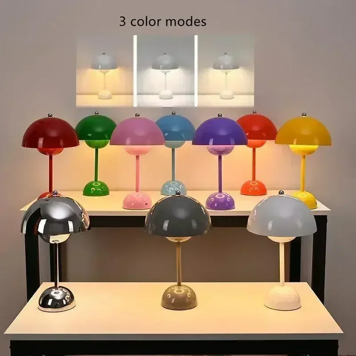 Rechargeable Table Lamp Nordic Flower Bud With Iron Touch Switch Fall 2026 Home Decor For Bedroom Or Nightstand