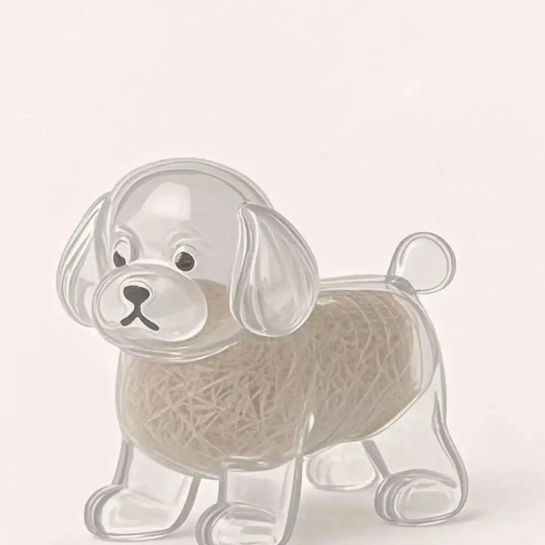 Dog Hair Keepsake Keychain Pendant Clear Resin Charm