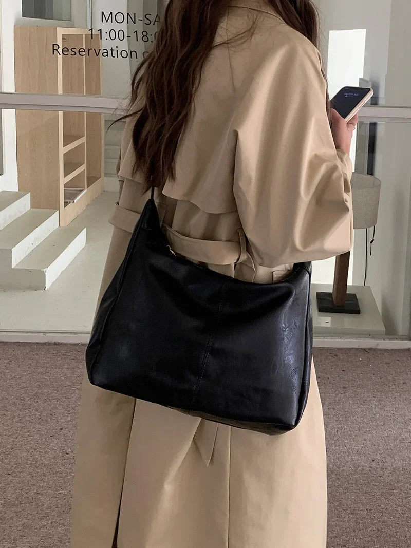 Soft Versatile Womens Hobo Bag - Slouchy, Faux Leather