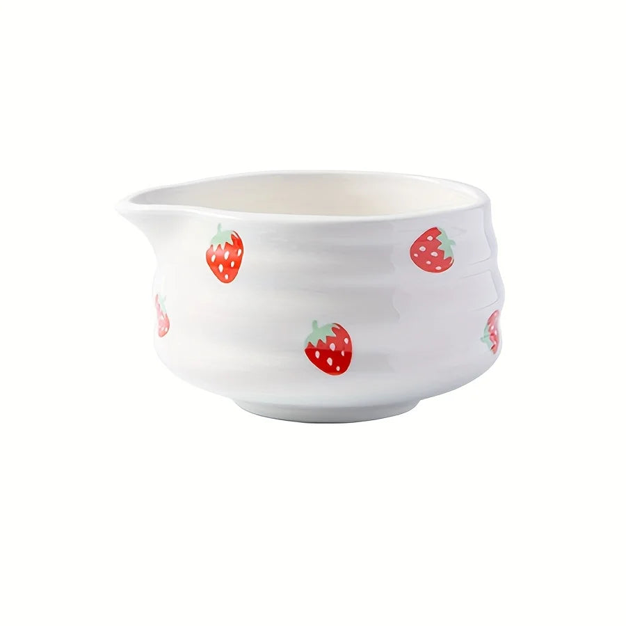 Matcha Bowl Set Ceramic Strawberry Whisk Chasen Kit