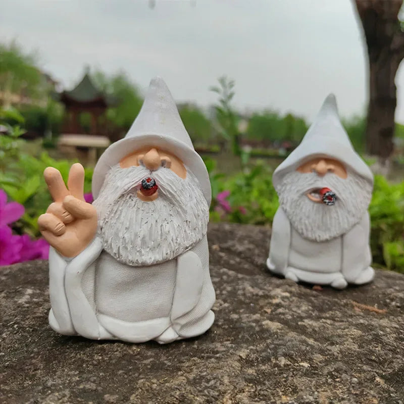 Funny Garden Gnome Statue - Hand Painted Resin Outdoor Ornament, Fall 2026 Yard Decor Gag Gift