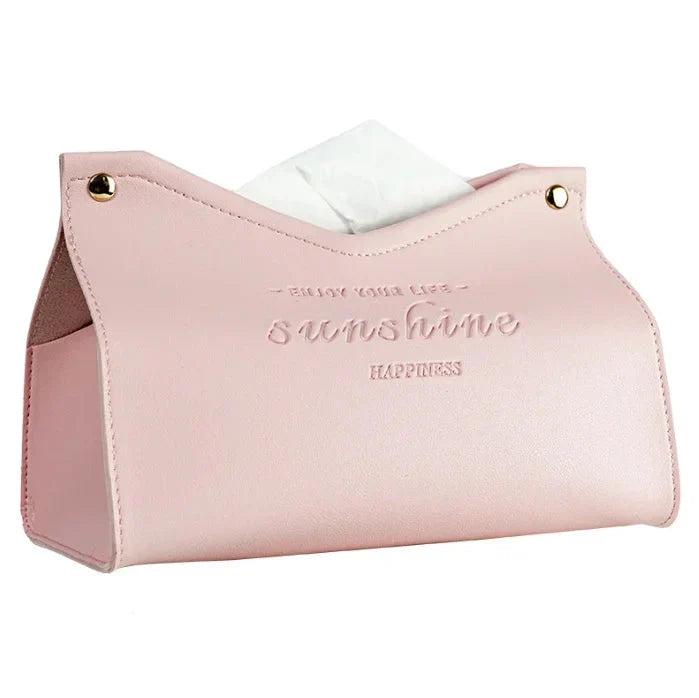Leather Tissue Box - Nordic Car &amp; Home Decor, Large Storage Napkin Holder