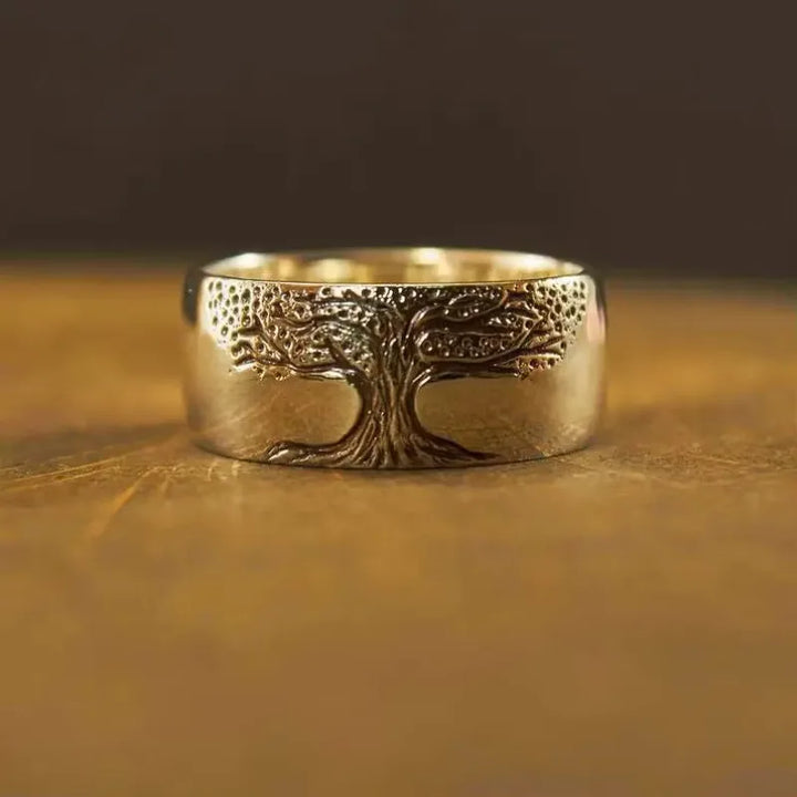Tree Of Life Ring Unisex Vintage Carved Jewelry European American Fashion Fall 2026 Trend Gift Idea