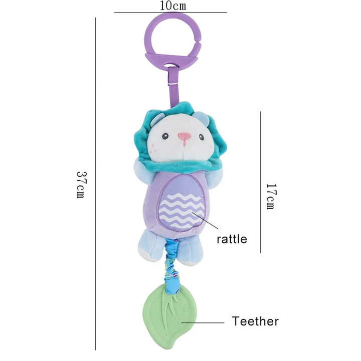 Animal Rattle Newborn Sensory Toys Soft Travel Toy Set