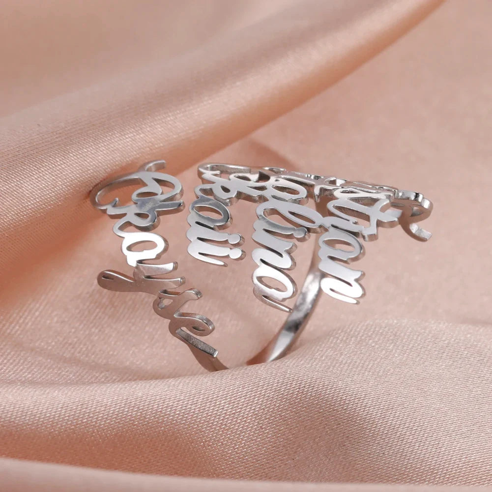 Name Ring Custom Double First Names Jewelry For Couples Personalized Gift TikTok Viral Fall 2026