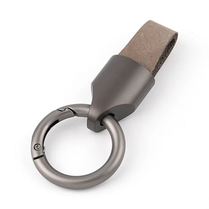 Cowhide Leather Keychain Carabiner Ring Everyday Carry