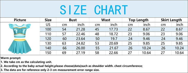 Quick-Dry Girls Two-Piece Swimsuit – Durable Princess Print, Cotton-Poly, For Beach and Pool