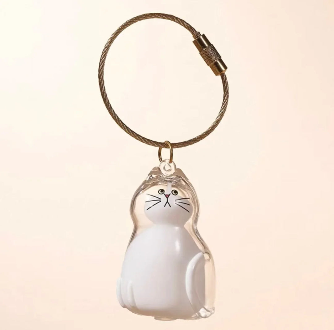 Dog Hair Keepsake Keychain Pendant Clear Resin Charm
