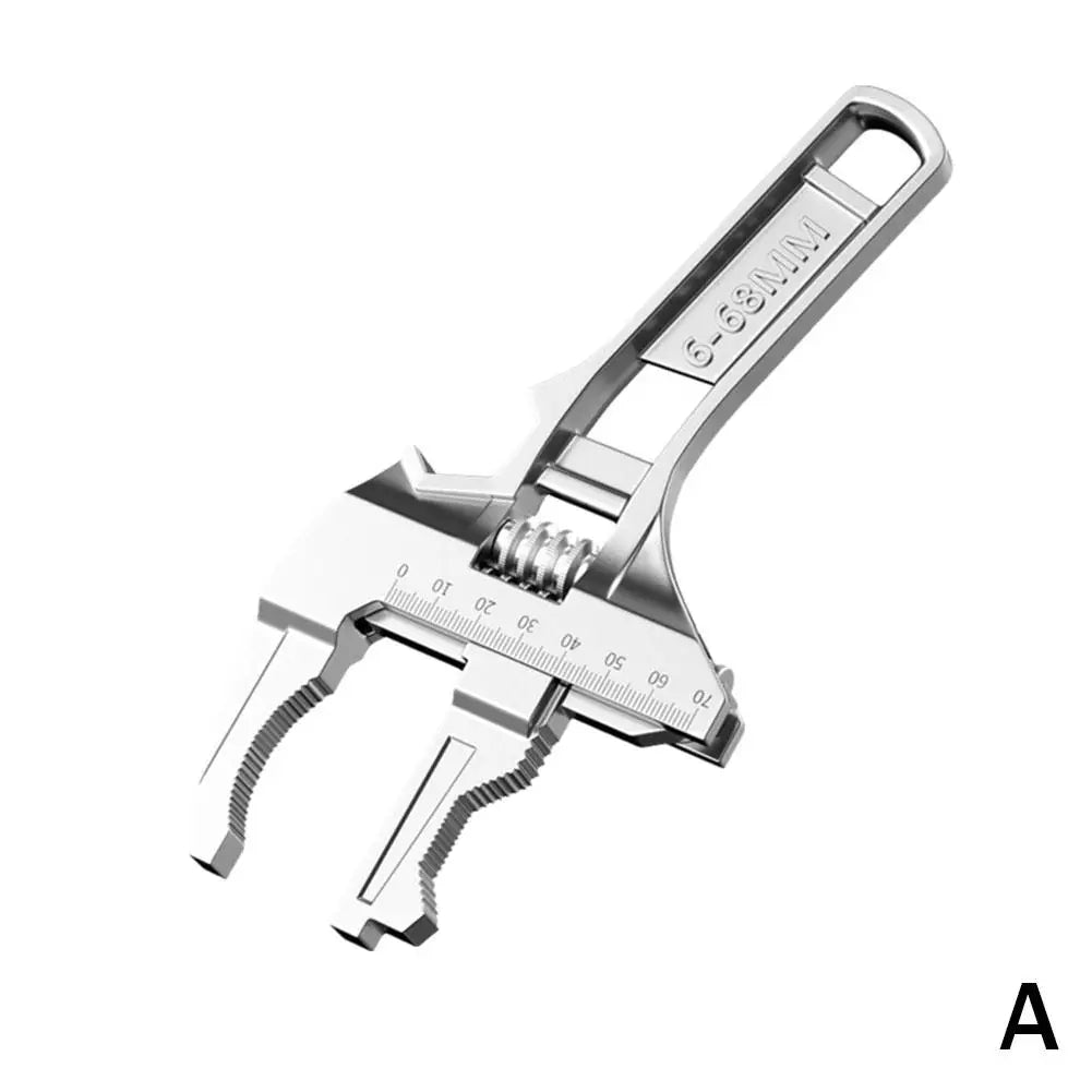 Adjustable Pipe Wrench &amp; Nut Key - 6-68mm Home Tools for Bathroom Repair, Multi-functional Spanner
