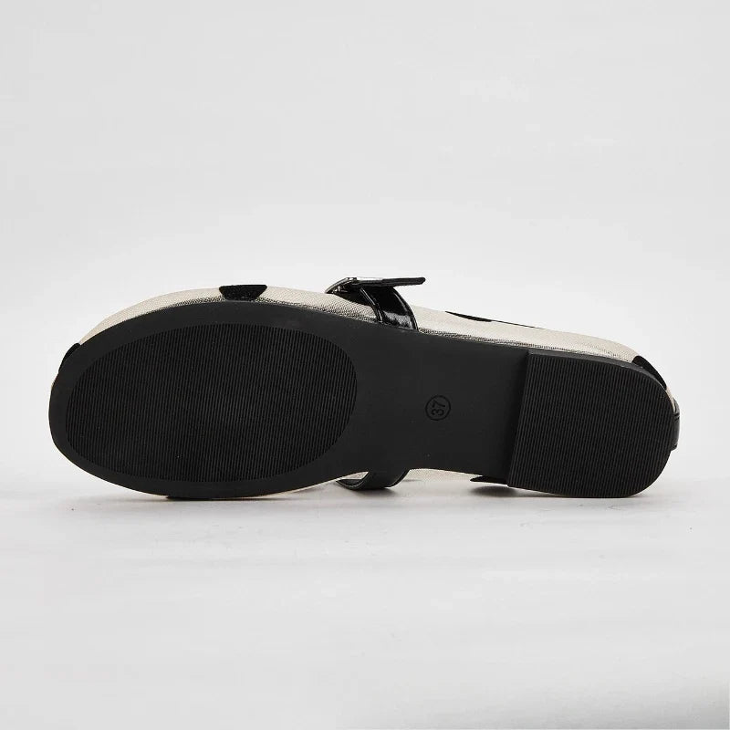 Breathable Women Mary Jane Flats - Round Toe Mesh, Casual