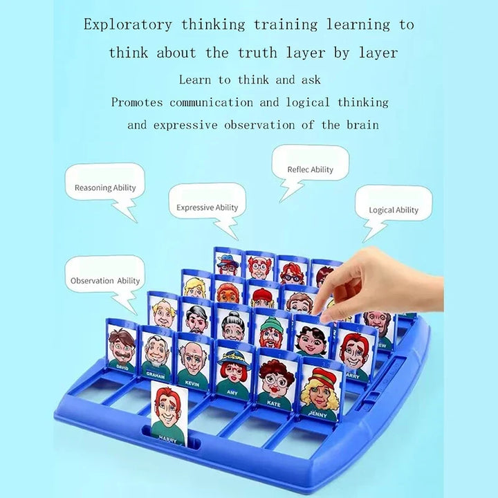 Interactive Guess Who Game for Kids - Parent-Child Logic Puzzle Card Game for Fun Friend Engagement