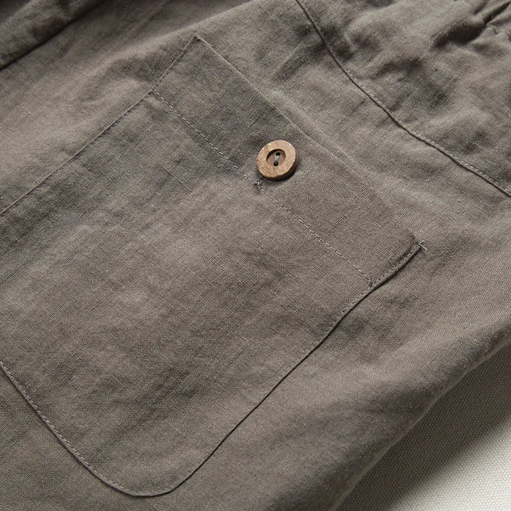 Linen Relaxed Pants for Men and Women, Breathable Flax Cotton Blend, Lightweight Casual and Formal Wear