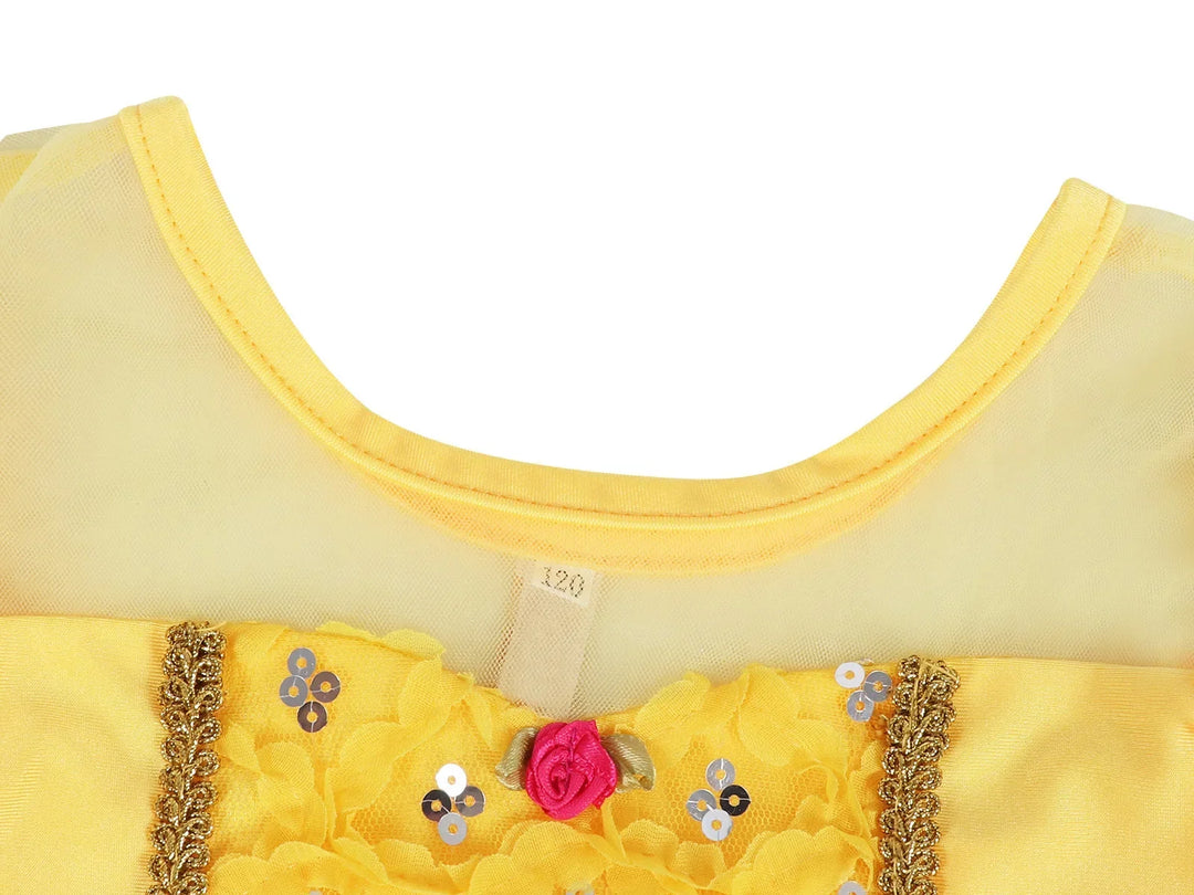 Quick-Dry Girls Two-Piece Swimsuit – Durable Princess Print, Cotton-Poly, For Beach and Pool