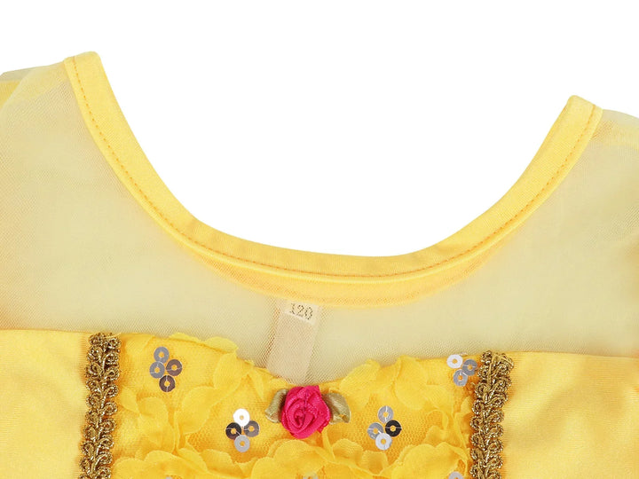 Quick-Dry Girls Two-Piece Swimsuit – Durable Princess Print, Cotton-Poly, For Beach and Pool