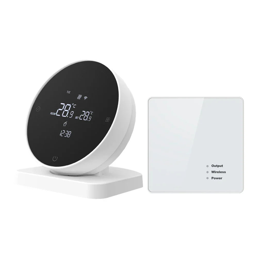Smart Thermostat WiFi Temperature Controller for Water and Gas Boilers Two Piece Voice Assistant Compatible Fall 2025