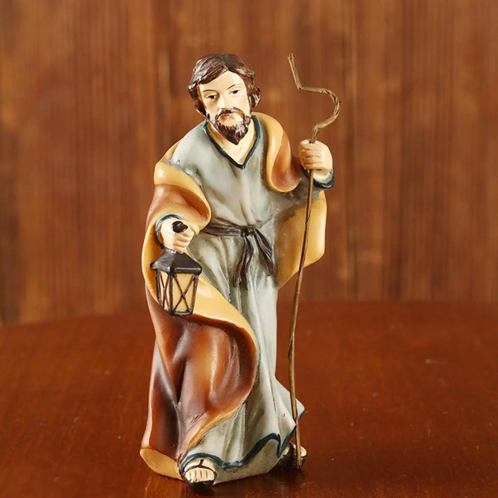 Nativity Set 4 Inch Resin Figures 11 Piece Manger Scene Nativity Christmas Decor Indoor Outdoor Catholic Gift