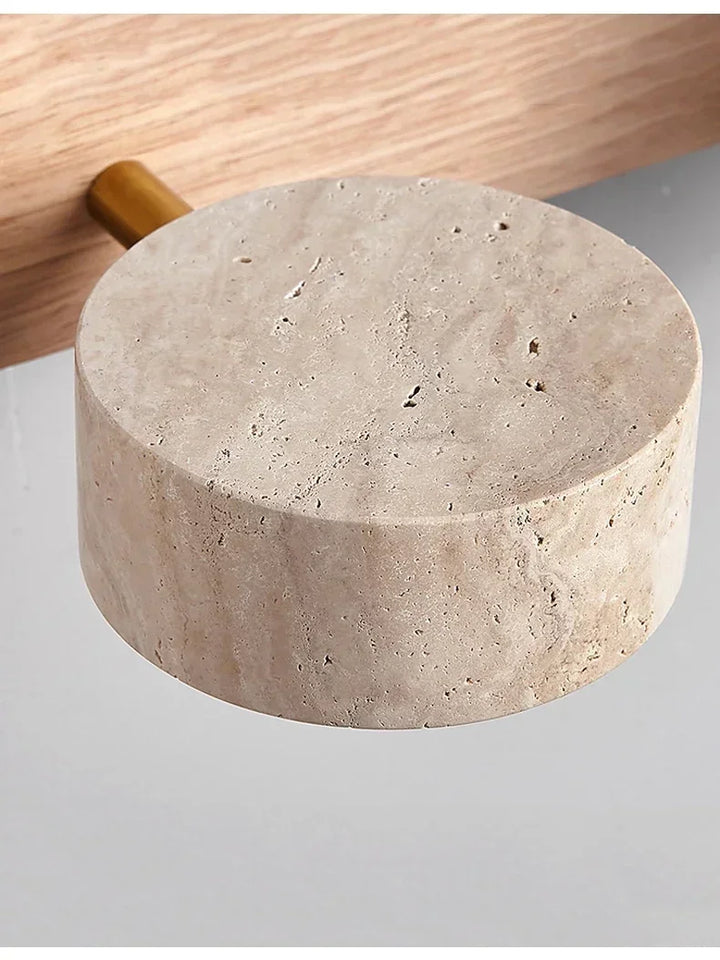 Japandi Wabi Sabi Round LED Wall Light With Mirror Bathroom