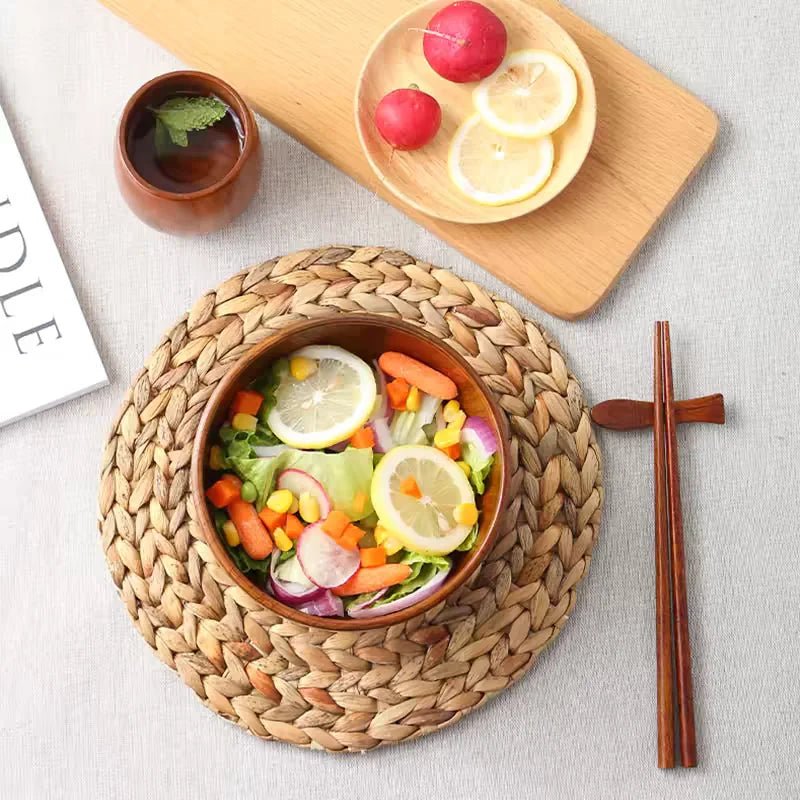 Jujube Wood Soup Bowls Solid Wooden Japanese Bowls