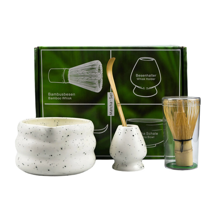 Matcha Set Porcelain Bowl Whisk Spoon Stand Gift Japanese