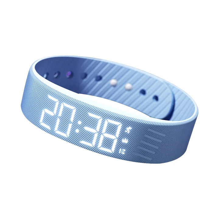 LED Digital Alarm Clock Bracelet Wristband Pedometer Waterproof Vibrating Alarm Summer 2026 Gift