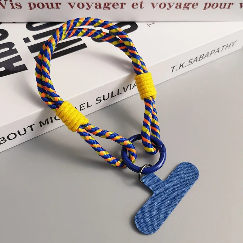 Universal Mobile Phone Lanyard with Anti-Loss Wrist Strap &amp; Accessories - Stylish Two-Strand Design