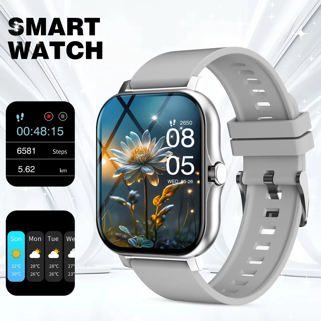 LAXASFIT Smart Watch Full Touch Screen Bluetooth Call – Heart Rate Sleep Tracker Sports Fitness Smartwatch 2026