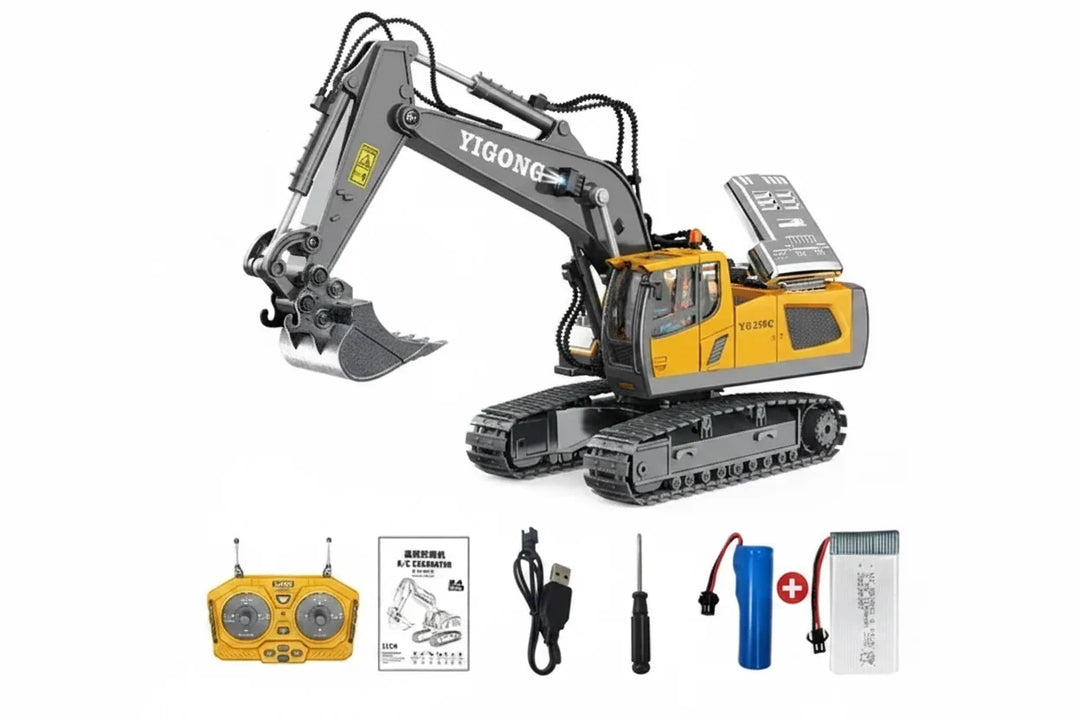 Remote Control Excavator Toy 4x4 Durable Alloy Construction Vehicle TikTok Viral Fall 2025 Kids Gift