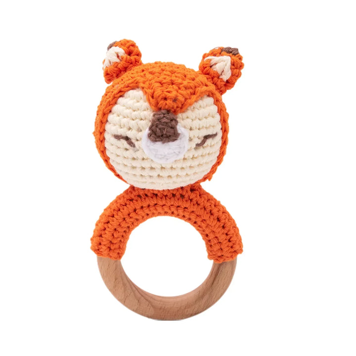 Baby Crochet Rattle Bunny Teether Newborn Sensory Toys