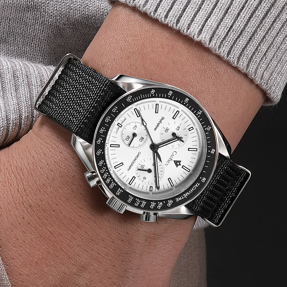 Quartz Chronograph Canvas Watch With Sapphire Crystal