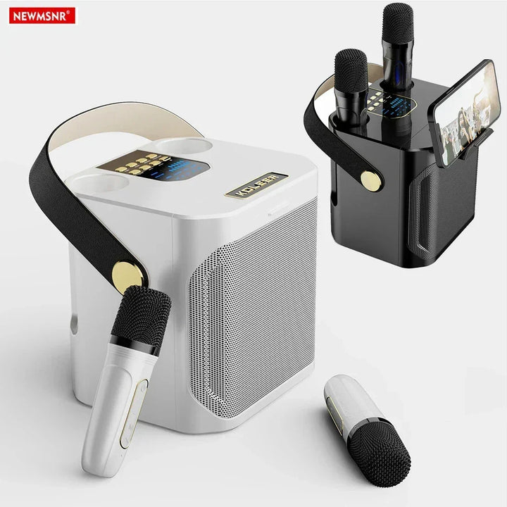 Karaoke Bluetooth Speaker Portable 360 Stereo Waterproof System With 2 Microphones Fall 2025 Trend Perfect For Parties