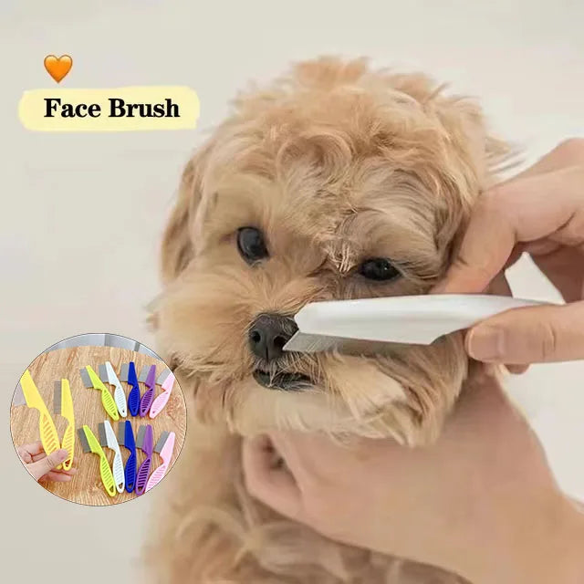 Stainless Steel Pet Grooming Comb - Flea &amp; Shedding Brush for Cats &amp; Dogs, Massage Tool