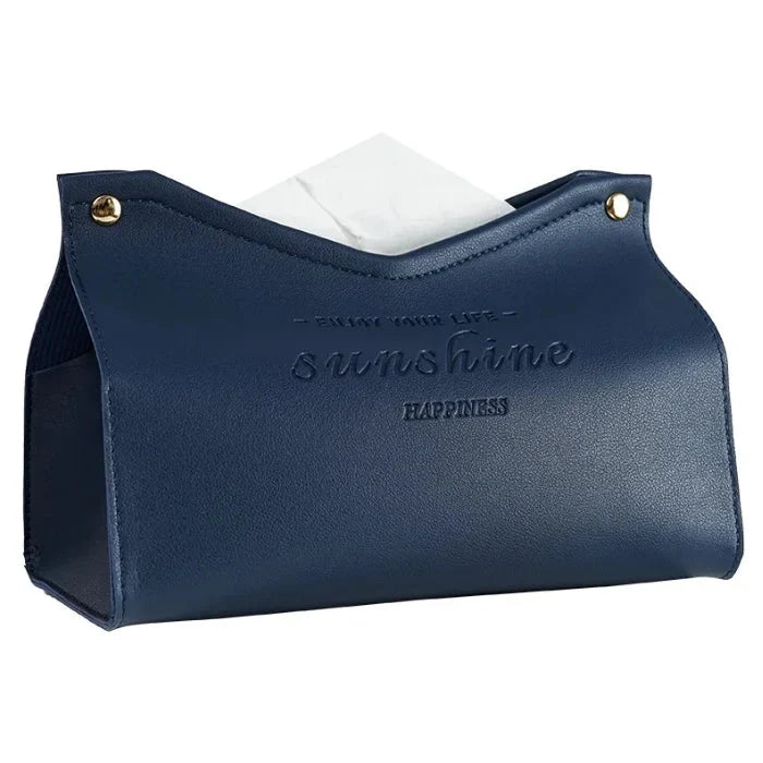 Leather Tissue Box - Nordic Car &amp; Home Decor, Large Storage Napkin Holder