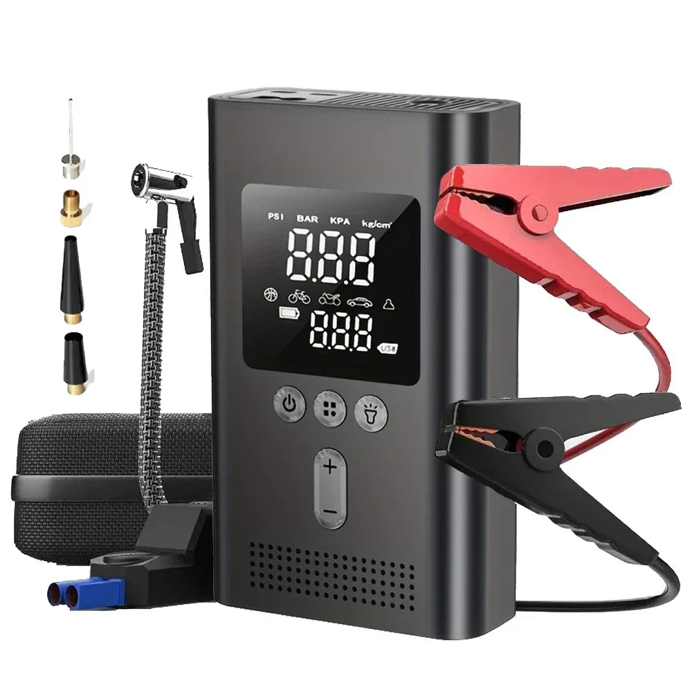 Jump Starter With Air Pump Car Jump Starter 3000A 150 PSI Inflator LED Light Fall 2025 Prep