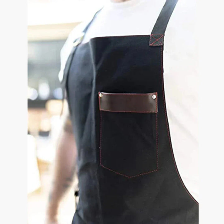 Chef Apron Canvas Work Apron Fall 2025 Professional Waterproof Cooking Apron With Pockets Durable Gift