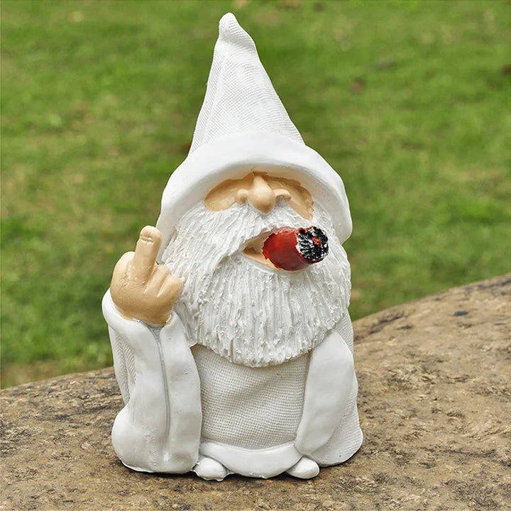 Funny Garden Gnome Statue - Hand Painted Resin Outdoor Ornament, Fall 2026 Yard Decor Gag Gift