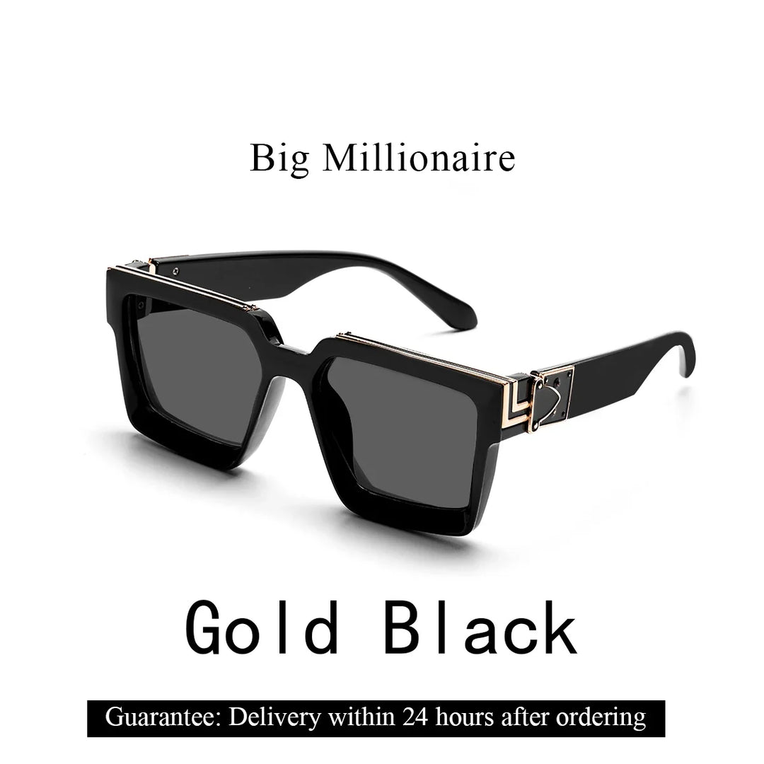 Sunglasses Black Retro Square Shades Luxury Fashion Eyewear Fall 2026 Trend Gift Idea