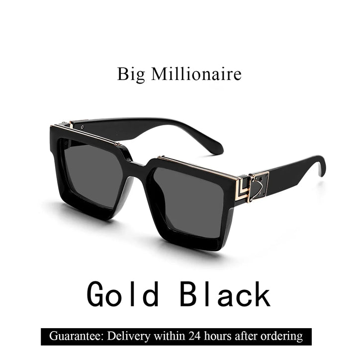 Sunglasses Black Retro Square Shades Luxury Fashion Eyewear Fall 2026 Trend Gift Idea