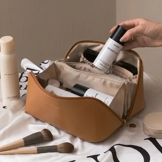 Large Travel Cosmetic Bag For Women - High-Capacity Makeup Organizer Pouch