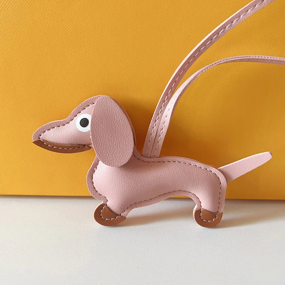 Bear Keychain PU Leather Mini Bag Charm Cute Gift Accessory